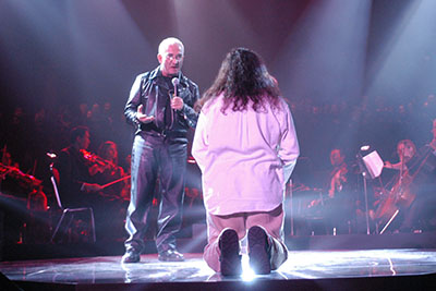 Barry Dennen and Danny Zolli in the UTEP Dinner Theatre 20th Anniversary production of JESUS CHRIST SUPERSTAR – IN CONCERT at the Don Haskins Center.